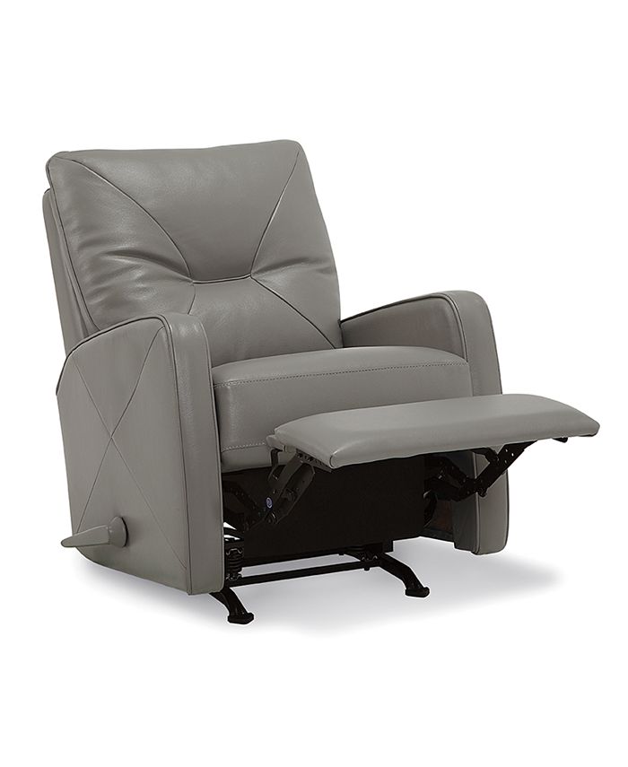 Furniture - Finchley Leather Pushback Rocker Recliner