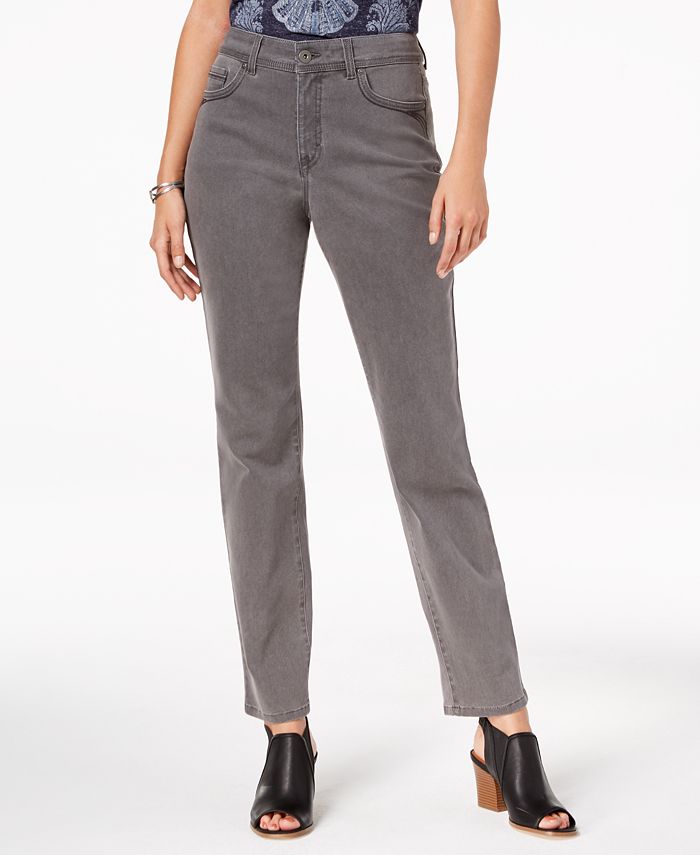 Style & Co Rail Tummy-Control Straight-Leg Jeans, Created for