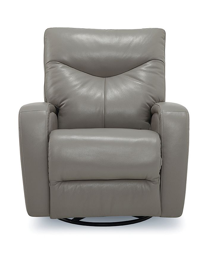 Furniture Erith Leather Swivel Rocker Recliner Macy's