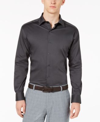 Alfani Men's Solid Classic/Regular Fit Dress Shirt, Created for Macy's ...