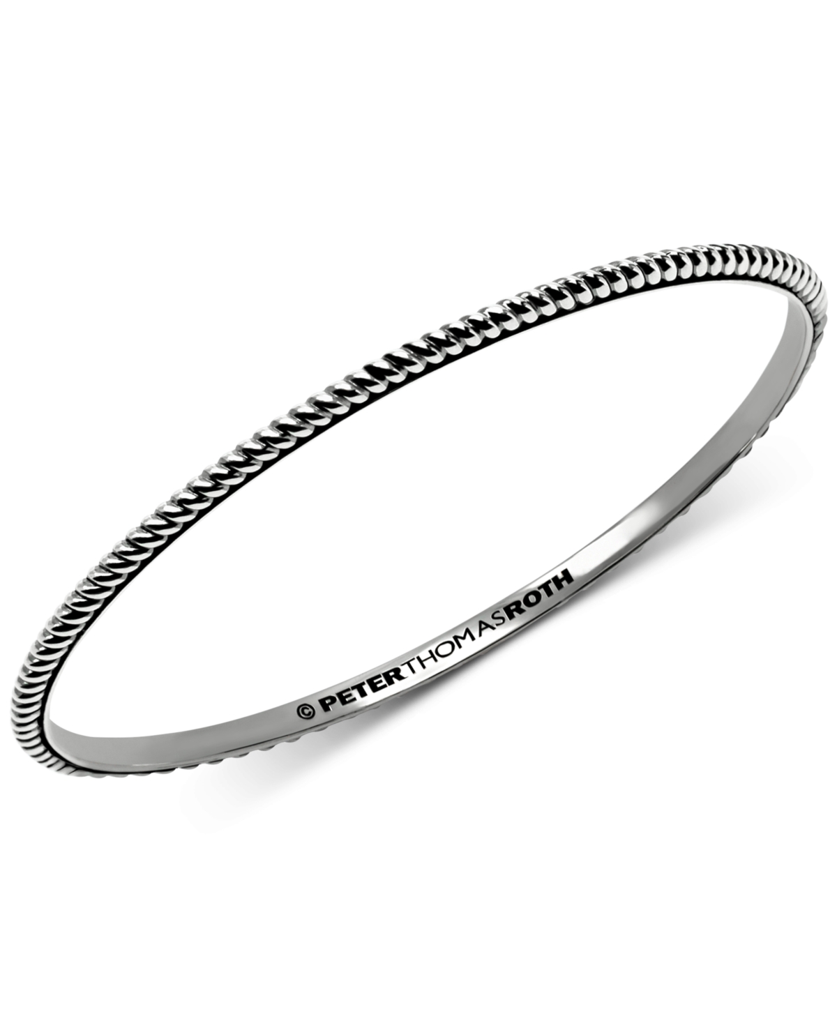 Twist Bangle Bracelet in Sterling Silver - Silver