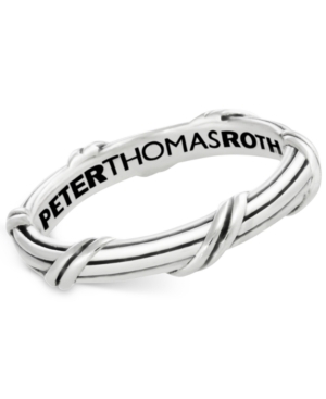 Shop Peter Thomas Roth Overlap Band In Sterling Silver 3mm