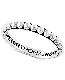 Peter Thomas Beaded Stacking Band in Sterling Silver