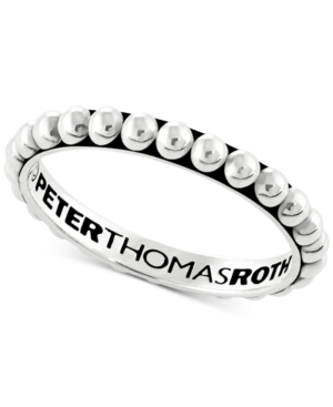Shop Peter Thomas Roth Peter Thomas Beaded Stacking Band In Sterling Silver