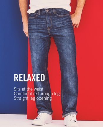 Tommy Hilfiger Men's Relaxed Tapered Carpenter Jeans, Created for Macy ...