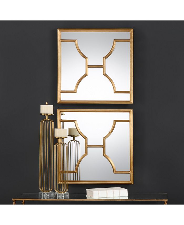Uttermost Misa Gold Square Mirrors, Set of 2 Macy's