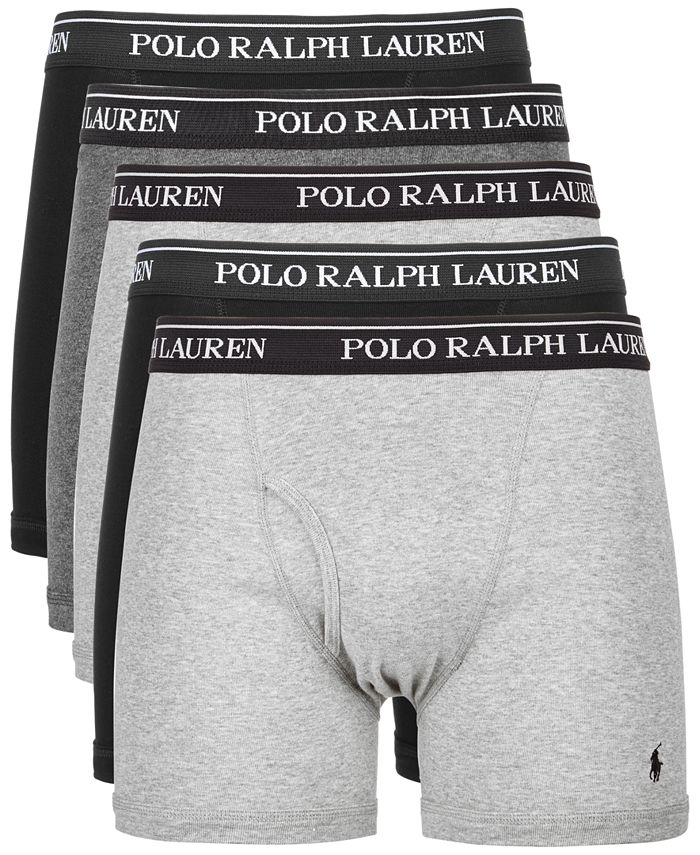 Polo Ralph Lauren Men's 5-Pack. Cotton Classic Boxer Briefs - Macy's