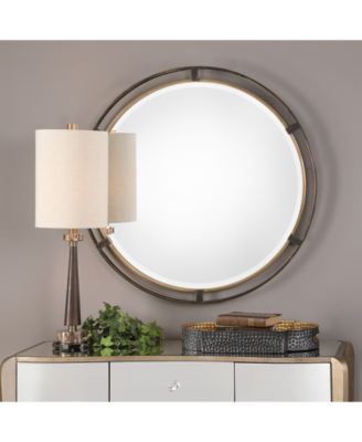 Carrizo Bronze Round Mirror