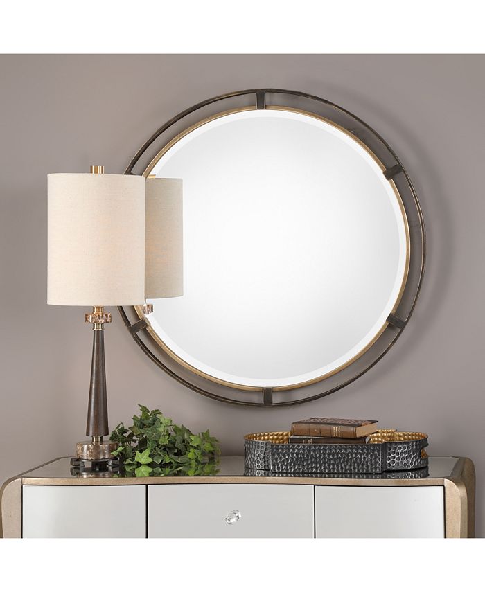 Uttermost Carrizo Bronze Round Mirror Macy's