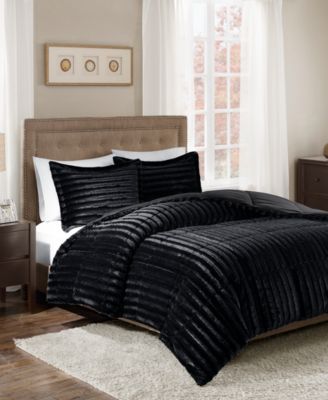 Duke Reversible Faux Fur 3-Pc. Comforter Set, Full/Queen