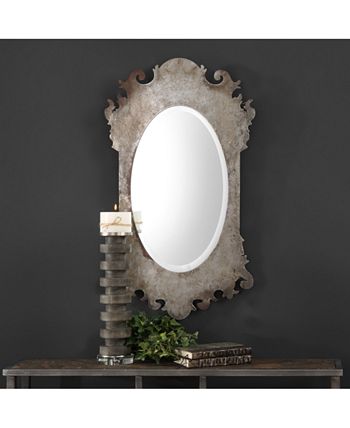 Uttermost - Vitravo Oxidized Silver Oval Mirror