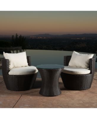 Ballston PE Wicker 3-Pc. Chair Set