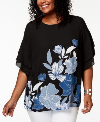 macy's alfani plus size tops