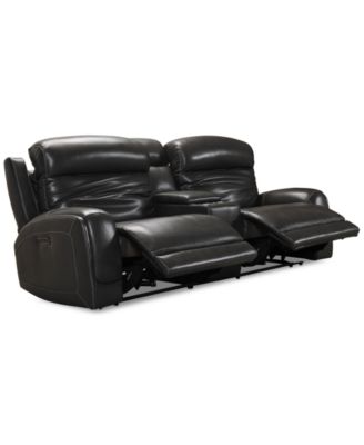 CLOSEOUT! Winterton 95" 3-Pc. Leather Power Reclining Sofa With 2 Power Recliners, Power Headrests, Lumbar, Console & USB Power Outlet
