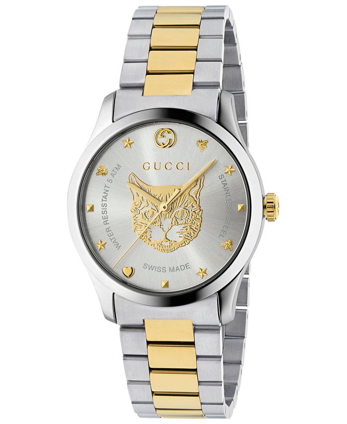 Gucci - Men's Swiss G-Timeless Two-Tone Stainless Steel Bracelet Watch 38mm