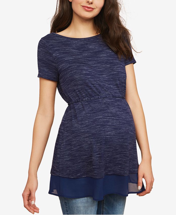 Motherhood Maternity BoatNeck Babydoll Top Macy's