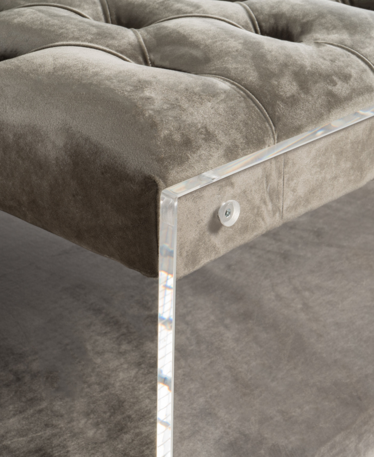 Noble House Stanten Square Ottoman In Grey