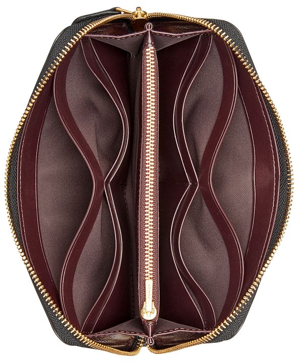 COACH Slim Accordion Zip Wallet in Pebble Leather & Reviews - Handbags & Accessories - Macy&#39;s