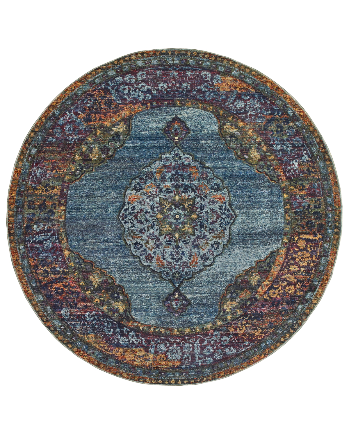 Jhb Design Andorra Ardebil 3'3" X 5'2" Area Rug In Blue
