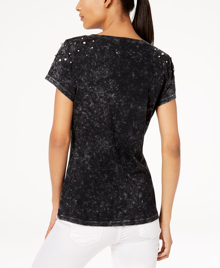 INC International Concepts INC Petite Cotton FauxPearlEmbellished T