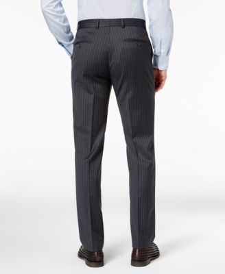 Tommy Hilfiger Men's Slim-Fit TH Flex Stretch Gray/White Stripe Suit Pants