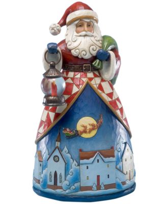 Enesco - Santa Up Over The Village Collectible Figurine