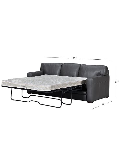 Furniture Avenell 87 Leather Queen Sleeper Sofa Created For