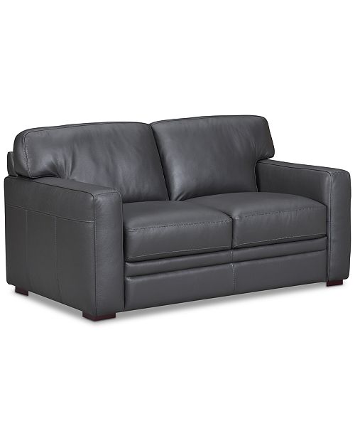Furniture Avenell 62 Leather Loveseat Created For Macy S