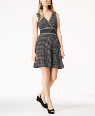 Maison Jules - Polka-Dot Fit & Flare Dress