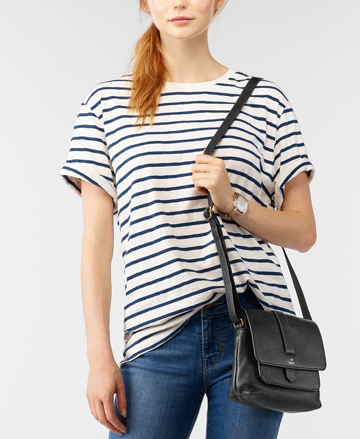 Fossil Kinley Small Leather Crossbody - Macy's
