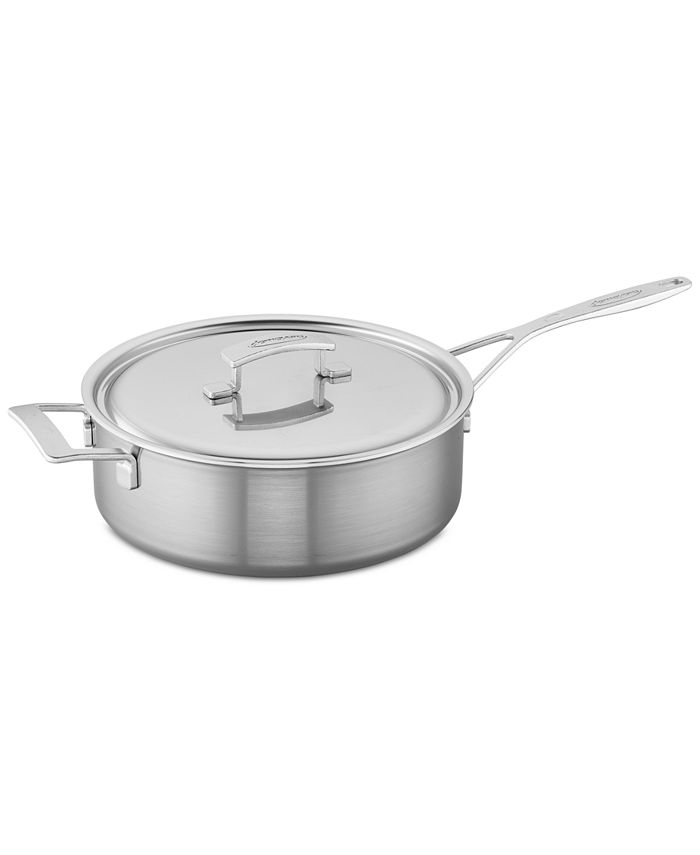 Demeyere Essential 5-Ply 3-qt Stainless Steel Saute Pan with Lid