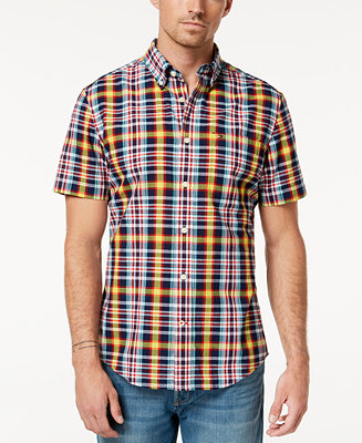 Tommy Hilfiger Men's Kirby Madras Plaid Shirt, Created for Macy's ...
