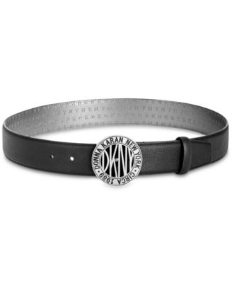 DKNY - Subway Token Logo-Buckle Belt