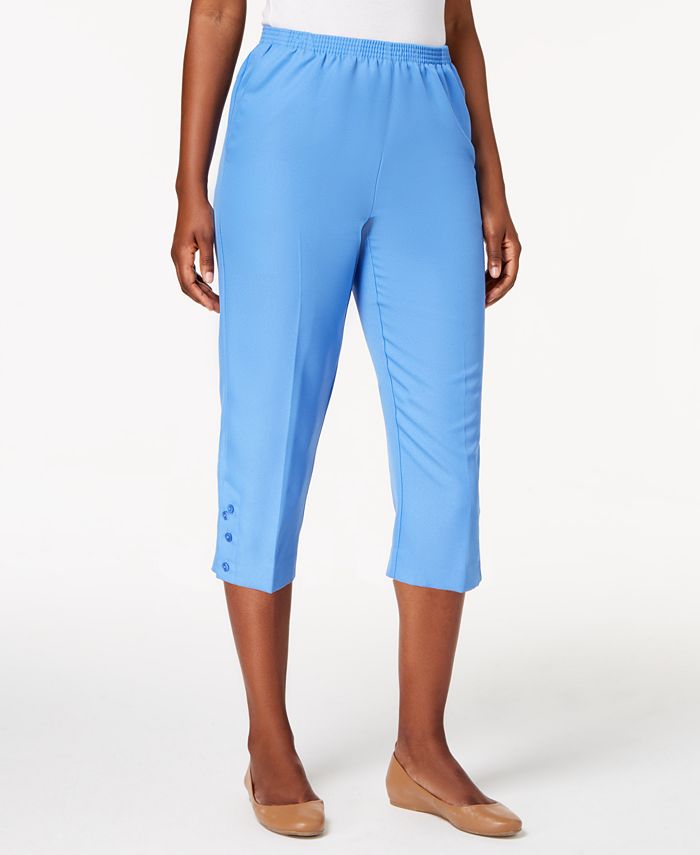 Alfred Dunner Petite ButtonHem Capri Pants Macy's