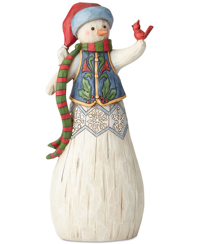 Jim Shore : Snowman with Cardinal Mini Figurine