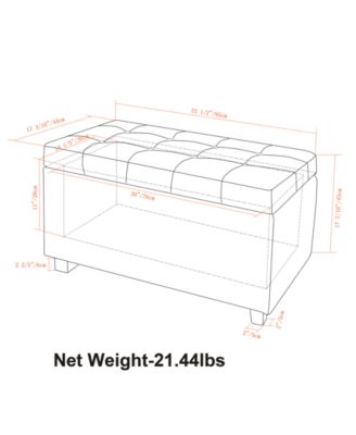 Verona Faux Leather Storage Ottoman