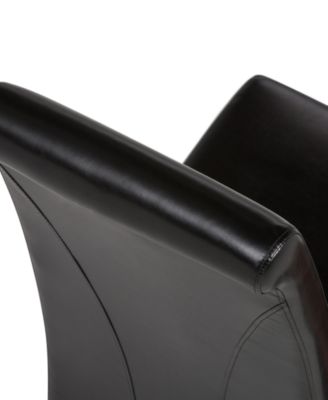 Easton Set of 2 Faux Leather Deluxe Parson Chairs