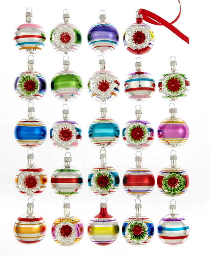 Kurt Adler - Set of 24 Early Years Mini Ball Ornaments