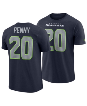 Nike Men's Rashaad Penny Seattle Seahawks Pride Name and Number Wordmark T-Shirt