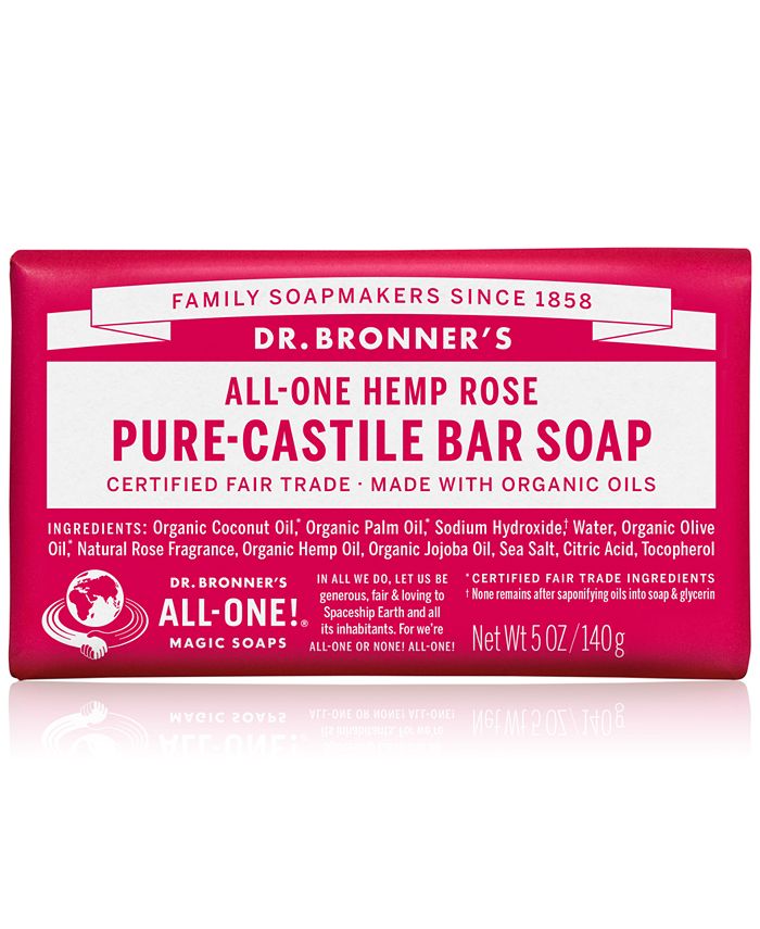Dr. Bronner's Rose PureCastile Bar Soap Macy's