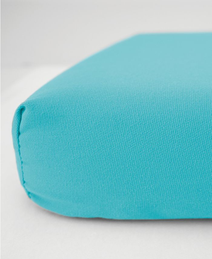 SoftTex 18x17 Aqua Outdoor Memory Foam Seat Cushion with Sunbrella Fabric, Quick Ship Macy's