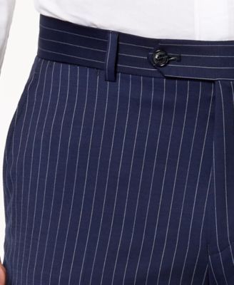 Tommy Hilfiger Men's Modern-Fit TH Flex Stretch Navy Pinstripe Suit Pants