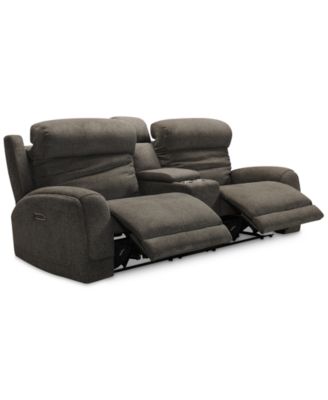 CLOSEOUT! Winterton 95" 3-Pc. Fabric Power Reclining Sofa With 2 Power Recliners, Power Headrests, Lumbar, Console And USB Power Outlet