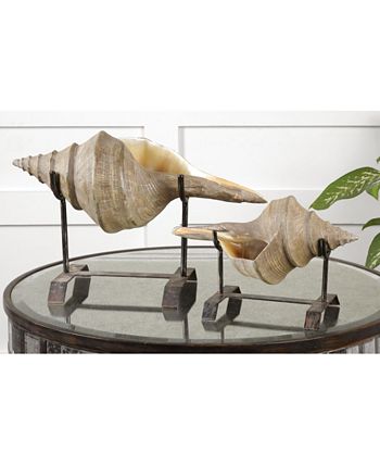 Uttermost - Set of 2 Conch Shell Sculptures