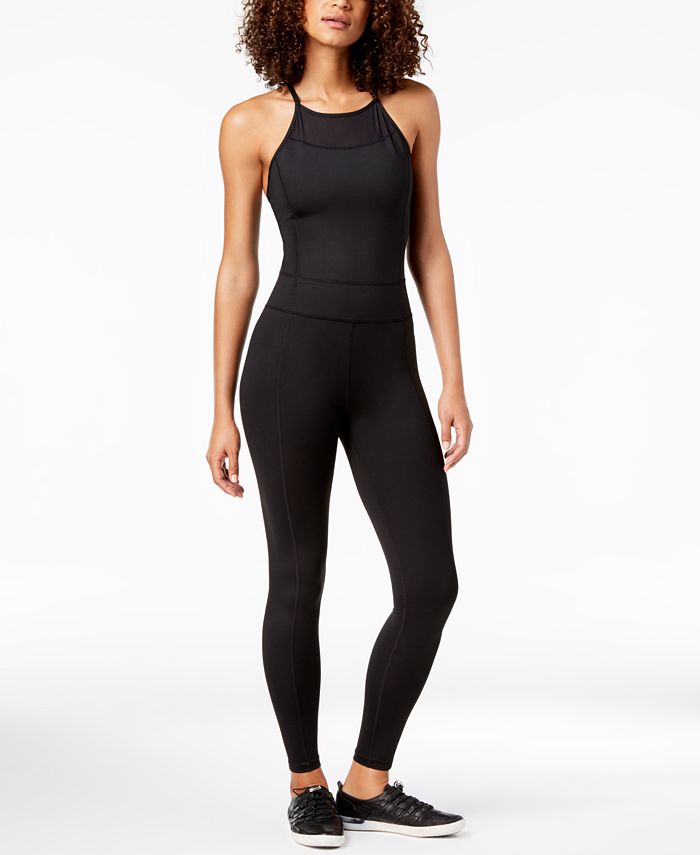 Calvin Klein Halter-Neck Mesh-Inset Jumpsuit & Reviews - Pants & Capris -  Women - Macy's