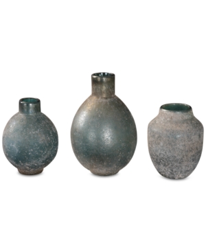 Uttermost Mercede Weathered Blue-green Vases, Set Of 3