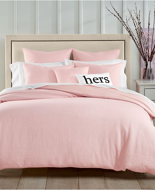 Charter Club Diamond Dot Cotton 300 Thread Count 2 Pc Twin Duvet