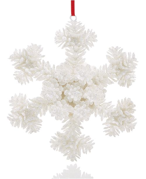 Holiday Lane The Holiday Collection White Snowflake Ornament