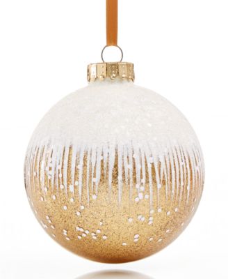 Holiday Lane - Modern Chic White to Gold Ombre Ball Ornament Created For Macy's