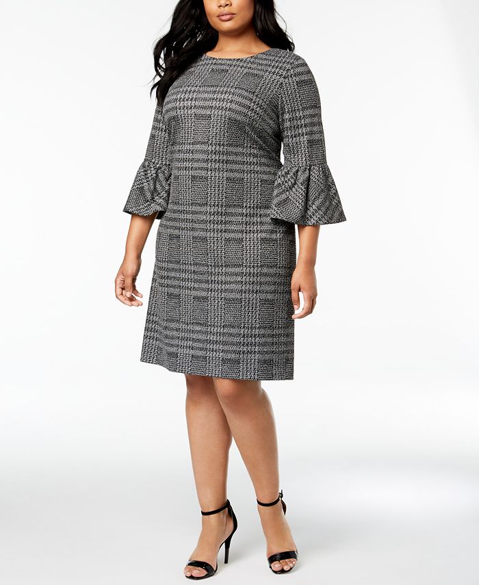 Macy's calvin klein bell sleeve deals dress